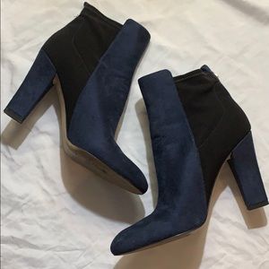 Ivanka Trump Suede Ankle Booties Blue
